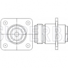 Superbat N Type Jack Female Straight Panel 4 Holes Flange Solder Connector for .250 Semi-Rigid Cable