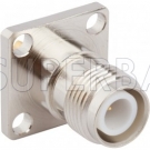Superbat TNC Jack (male pin) Reverse Polarized Round Post 4-Hole Flange RF Connector 50 Ohm