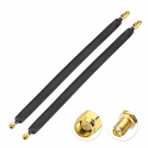 2PCS Passthrough Flat Cable SMA Male to SMA Female Antenna Extension Flat Cable for Window and Door Antenna