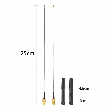 2 Pairs 2.4GHZ 5GHZ Dual Band WiFi Antenna+ RP-SMA to U.FL IPX IPEX Pigtail for TP-LINK ASUS NETGEAR Linksys D-Link Wireless Routers