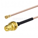 RP-SMA BulkHead Jack to U.FL Right Angle Jack RG178 15cm