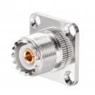 SMA Jack Female to UHF Jack Female Adapter Straight 4 Hole Flange