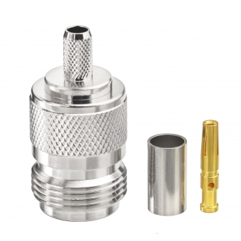 N Jack Female Straight Crimp Coaxial Connector for RG58 LMR195 Cable