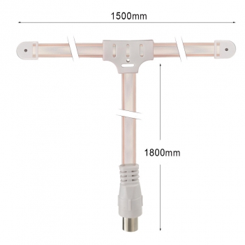 Superbat FM Dipole Antenna 75 Ohm PAL Plug Connector for Home Table Top Stereo Sound Radio Receiver Tuner