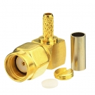 RP SMA Plug Female Right Angle Crimp Connector for RG316 RG174