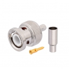 Customized Crimp Type BNC Male Coaxial Connector for RG316 Cable