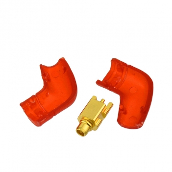 MMCX Plug Male Right Angle Red shell Connectors Gold-Plated for Shure Earphone Cable