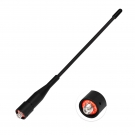 Two Way Radio Antenna 6in, VHF/UHF Dual Band SMA Female Flexible Handheld Ham Radio Antenna  for Baofeng Walkie Talkie UV-5R UV-82 Yaesu FT-65