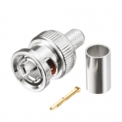 Superbat 75 Ohm BNC Male Plug Straight Crimp Connector for RG59 Cable