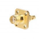 SMA Female Straight 4 Hole Flange Panel Connector for 1.37 Cable