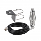 Heavy-Duty Antenna Spring Mount with L-Bracket U-Bolt Pole Mounting CB Antennas Ham Radio Antennae SO239 to PL259 Spring Mount Base Compatible with Trucks Car RZR UTV Can Am ATV Truck Off Road