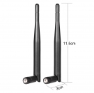 2pcs 2.4GHz/5.8GHz 3dBi Dual Band Omni WIFI Antenna RP-SMA for Wireless Security IP Camera