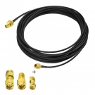 SMA BulkHead Jack to SMA Straight Plug Low Loss ALSR100 500cm with 3pcs SMA adapters