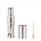 Superbat 2 PCS HD-BNC High-Density BNC Male Crimp Connector 75 Ohm Micro BNC SDI Connector for Belden Riser 1694A 6G-SDI 4K UHD HD Video Camera Coaxial Cable