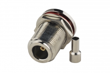 N Crimp Jack bulkhead with nut connector for RG316 cable