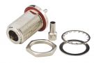 N Crimp Jack bulkhead with nut connector for RG316 cable