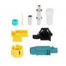 IP67 Waterproof FAKRA Z Male Connector for RG316 RG174 Cable, Water Blue Universal Keying, 50 Ohm RF Coaxial Crimp/Solder Automotive Plug