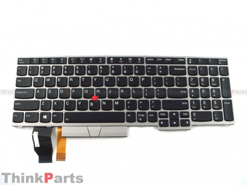 New/Original Lenovo ThinkPad E580 E585 E590 E595 15.6" US Keyboard Backlit 01YN660 Silver