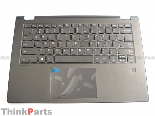 New/Original Lenovo Flex 6-14IKB 6-14ARR Palmrest US backlit Keyboard bezel with fingerprint  5CB0R08815