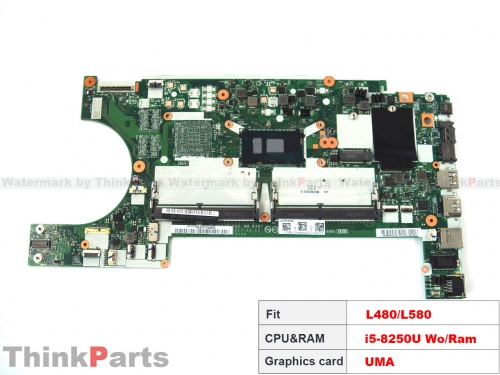 New/Original Lenovo ThinkPad L480 L580 intel i5-8250U HD 620 UMA graphics Motherboard 01LW376