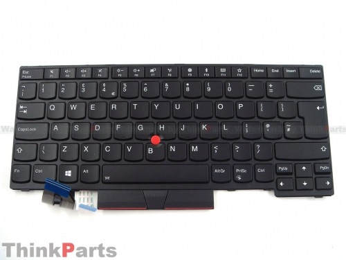 New/Oirginal Lenovo ThinkPad L480 L490 E480 E490 Backlit UK-English Keyboard 01YP468 Black