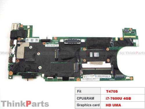 New/Original Lenovo ThinkPad T470S 14.0" intel i7-7600U & 4GB UMA Motherboard 01ER066  01ER076