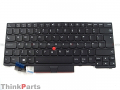 New/Oirginal Lenovo ThinkPad T480S T490 T495 P43S Backlit UK GB Keyboard 01YP468 black