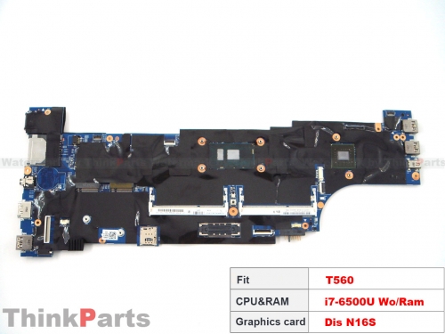New/Original Lenovo ThinkPad T560 15.6" i7-6500U 2.5Ghz Dis N16S Motherboard 01AY459 01AY463