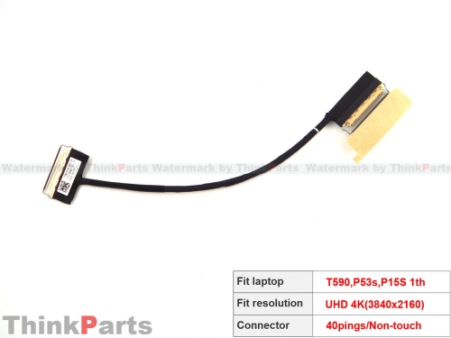 New/Original Lenovo thinkpad T590 P53S P15S Gen 1 UHD 4K Lcd eDP cable 01YT325 40Pings