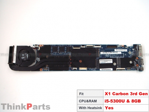 New/Original Lenovo ThinkPad X1 Carbon 3rd Gen 3th 14.0" i7-5300U 8GB Motherboard with Fan 00HT359