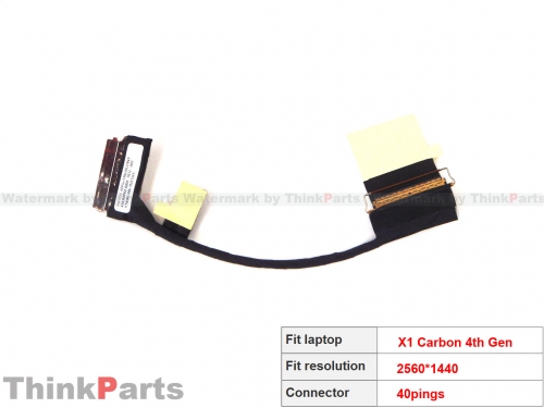 New/Original Lenovo ThinkPad X1 Carbon 4th Gen 14.0" Lcd eDP Cable for WQHD 40pins 00JT849