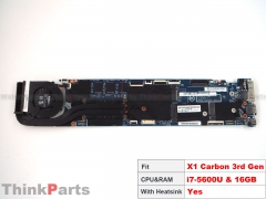 New/Original Lenovo ThinkPad X1 Carbon 3rd Gen 3th i7-5600U 16GB Motherboard with Fan 00HN994