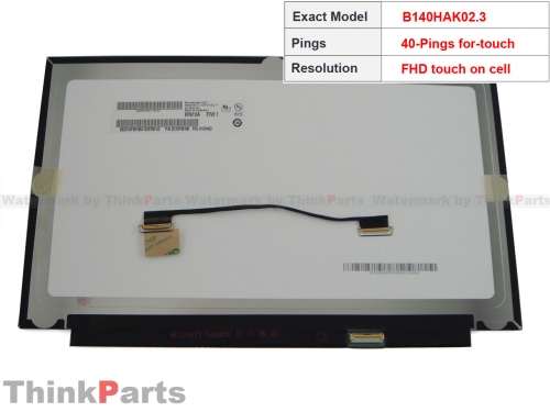 New/Original Lenovo ThinkPad X1 Carbon 7th Gen 14.0" FHD touch Lcd screen & Cable 01ER483