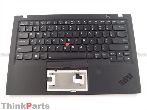 New/Original Lenovo ThinkPad X1 Carbon 6th Gen 14.0" Palmrest US Keyboard Bezel W/FP 01YR573