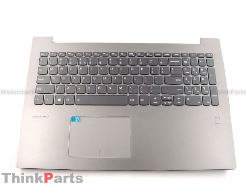 New/Original Lenovo ideapad 520-15IKB 15.6" Palmrest US Keyboard Bezel with Fingerprint Gray 5CB0N98594