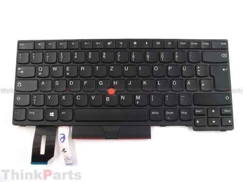 New/Original Lenovo ThinkPad E480 E490 E495 E485 14.0" Keyboard GER German Non-Backlit 01YP332