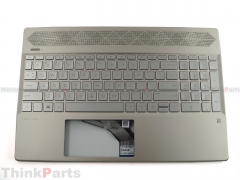 New/Original HP Pavilion 15-CS 15Z-CS 15-CW 15T-CS 15.6" Palmrest US Keyboard Bezel Backlit Gold