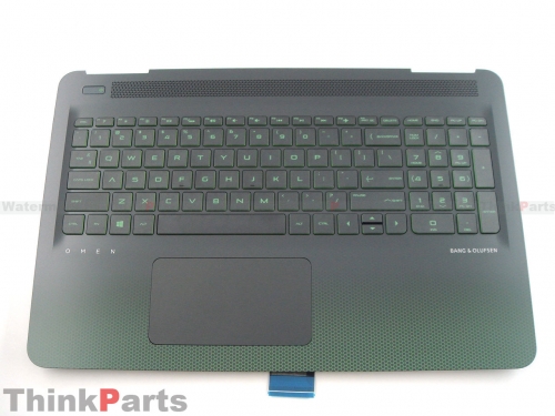 New/Original HP OMEN 15-AX 15.6" Palmrest US Backlit Keyboard Bezel Green 905118-001