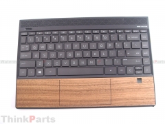 New/Original HP ENVY 13-AQ 13T-AQ 13.3" Palmrest US Backlit Keyboard Bezel Wood grain L53418-001