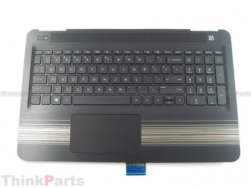 New/Original HP Pavilion 15-AU 15-AW 15T-AU 15.6" Palmrest US Backlit Keyboard Bezel 856040-001