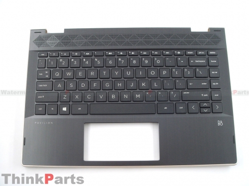 New/Original HP Pavilion X360 14-CD 14.0" Palmrest US Keyboard Bezel Non-Backlit Gold bezel