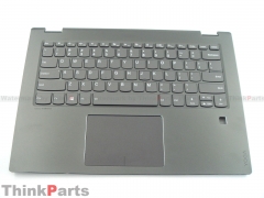 New/Original Lenovo ideapad Yoga 520-14IKB 14.0" Palmrest US layout backlit Keyboard bezel fingerprint hole