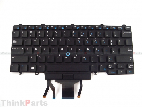 New/Original Dell Latitude E5450 E5470 E7450 14.0" Keyboard US Backlit Point English 0D19TR Black