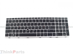 New/Original HP Zbook 15U G5 G6 15.6" Keyboard US English Backlit Silver L17970-001