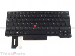 New/Original Lenovo ThinkPad T490 T495 T480s 14.0" Keyboard French Backlit FRA 01YP531