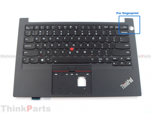 New/Original Lenovo ThinkPad E14 Gen 2 14.0“ Palmrest Keyboard Bezel US Backlit Black fingerprint