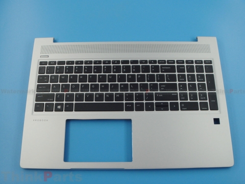 New/Original HP ProBook 450 455 G6 G7 15.6" Palmrest US-English Non-Backlit Keyboard Bezel L45091-001 Silver