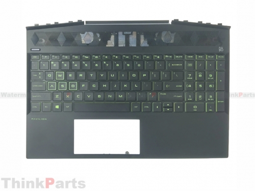 New/Original HP Pavilion Gaming 15-DK TPN-C141 15.6" Palmrest Bezel US Green-Backlit keyboard L57593-001