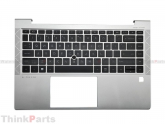 New/Original HP EliteBook 840 845 G7 14.0” Palmrest Keyboard Bezel US Backlit M07090-001 Silver