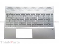 New/Original HP Pavilion 15-CS TPN-Q208 15-CW TPN-Q210 Palmrest Bezel US Non-Backlit Keyboard Silver